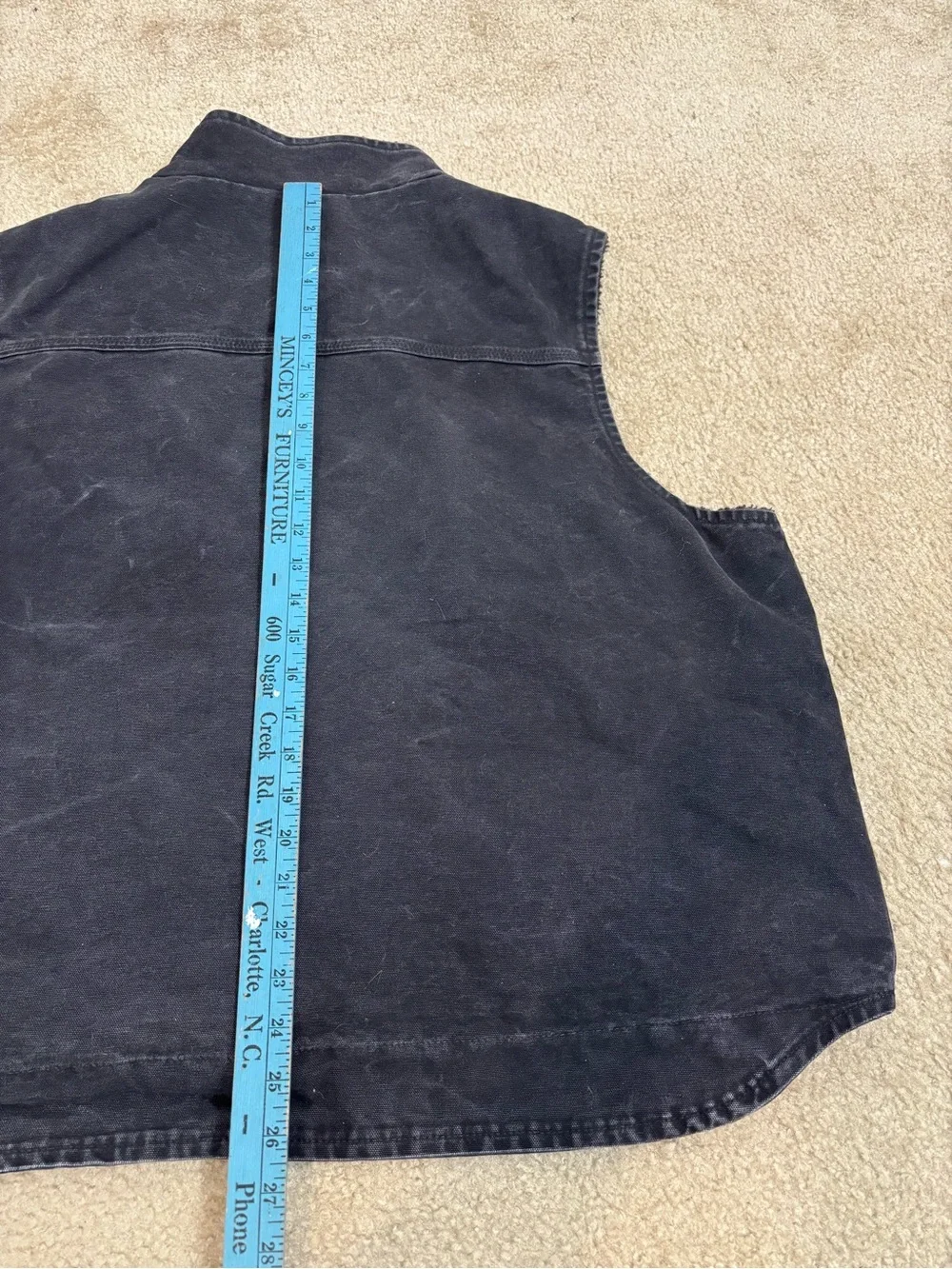 Vtg Carhartt V33-001 Sherpa Lined Vest Workwear XXL Distressed